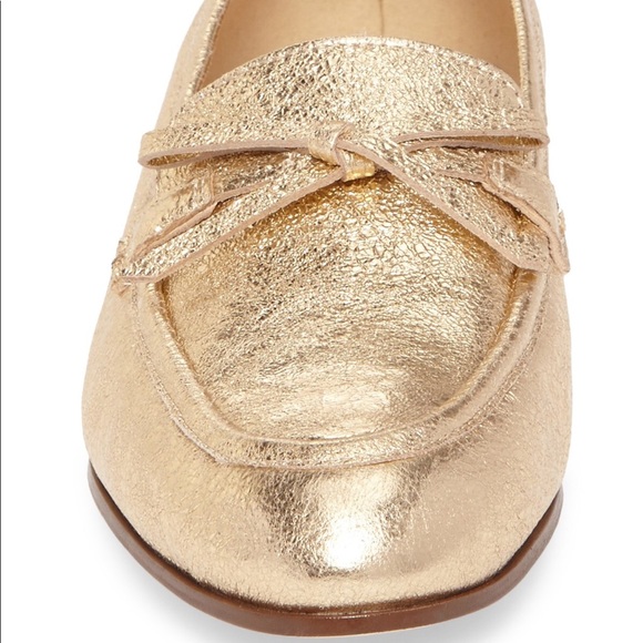 J. Crew Academy Loafer in Metallic Gold #H1872 - Picture 4 of 8